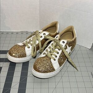 Gold Glitter Women's Sneakers